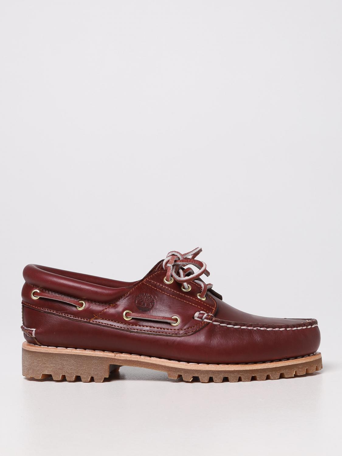 TIMBERLAND: moccasin in leather Burgundy Timberland loafers