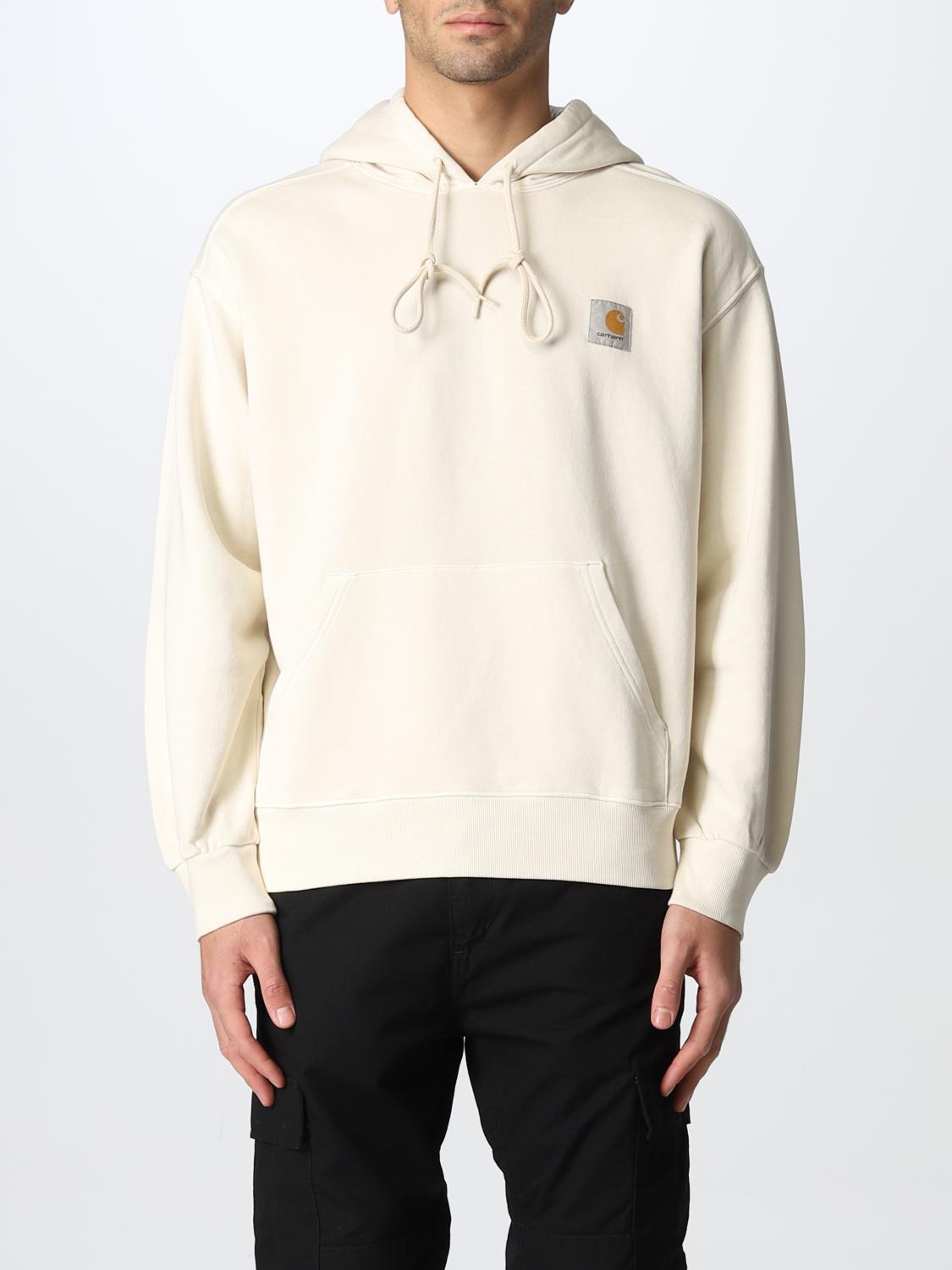 CARHARTT WIP SWEATSHIRT: Carhartt Wip sweatshirt in cotton with logo patch, Natural - Img 1