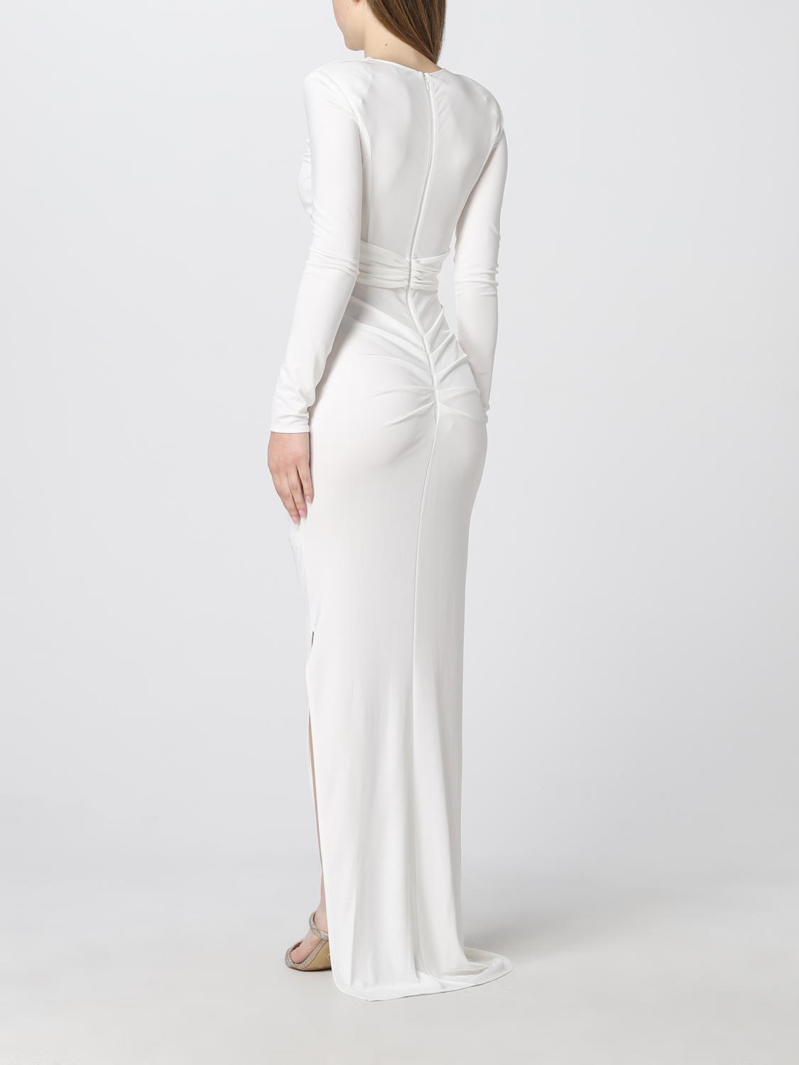 ELISABETTA FRANCHI DRESS: Dress women Elisabetta Franchi, Ivory - Img 2