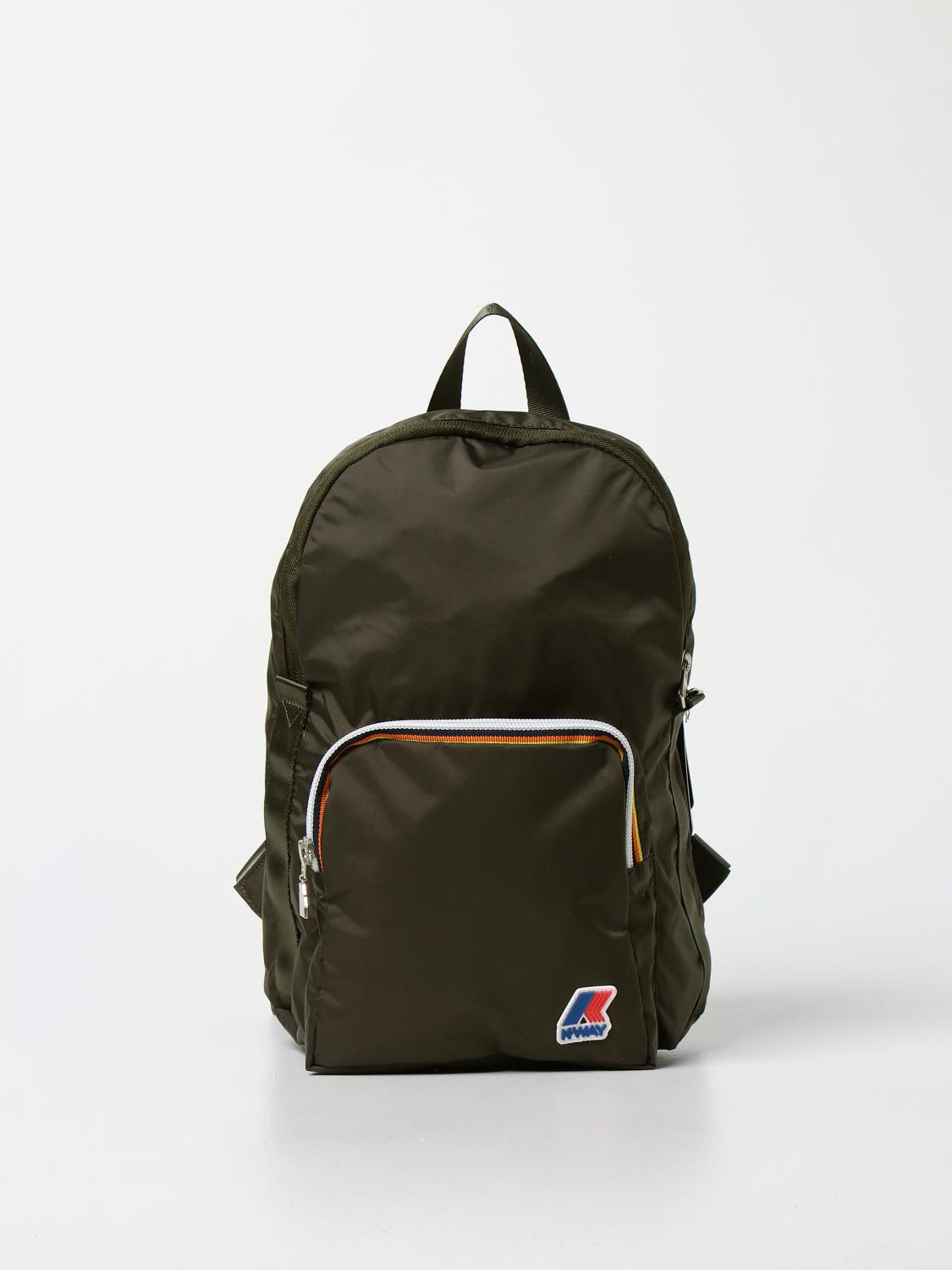 K-WAY BACKPACK: K-way backpack in nylon with striped zip, Black - Img 1