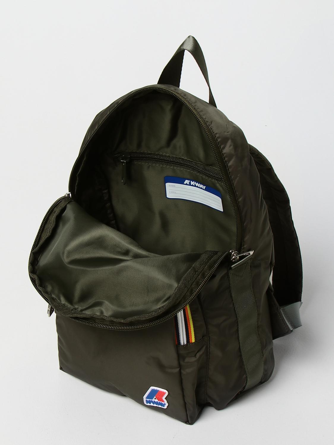 K-WAY BACKPACK: K-way backpack in nylon with striped zip, Black - Img 4