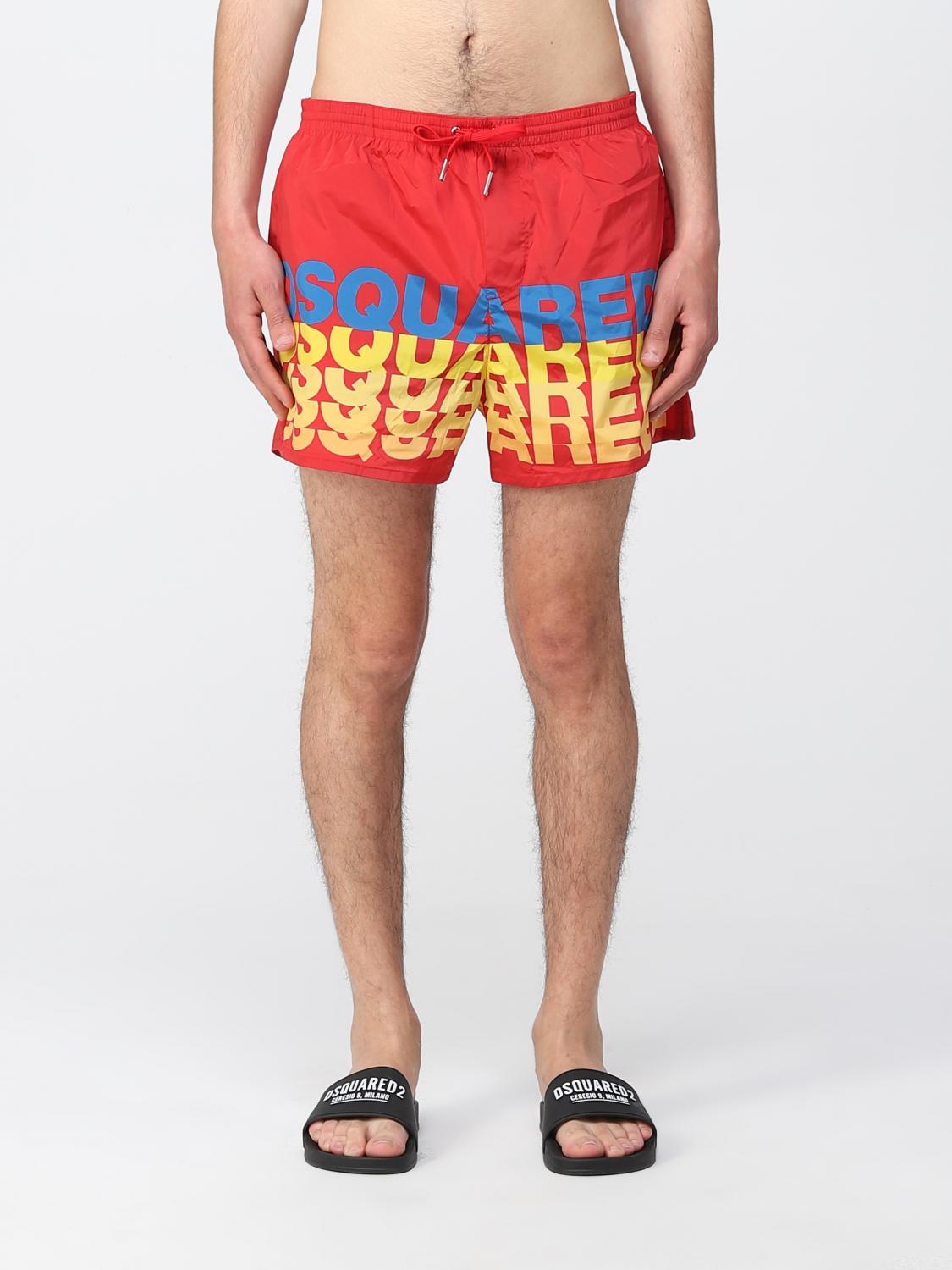 DSQUARED2 COSTUME: Costume a boxer Dsquared2 con logo, Rosso - Img 1