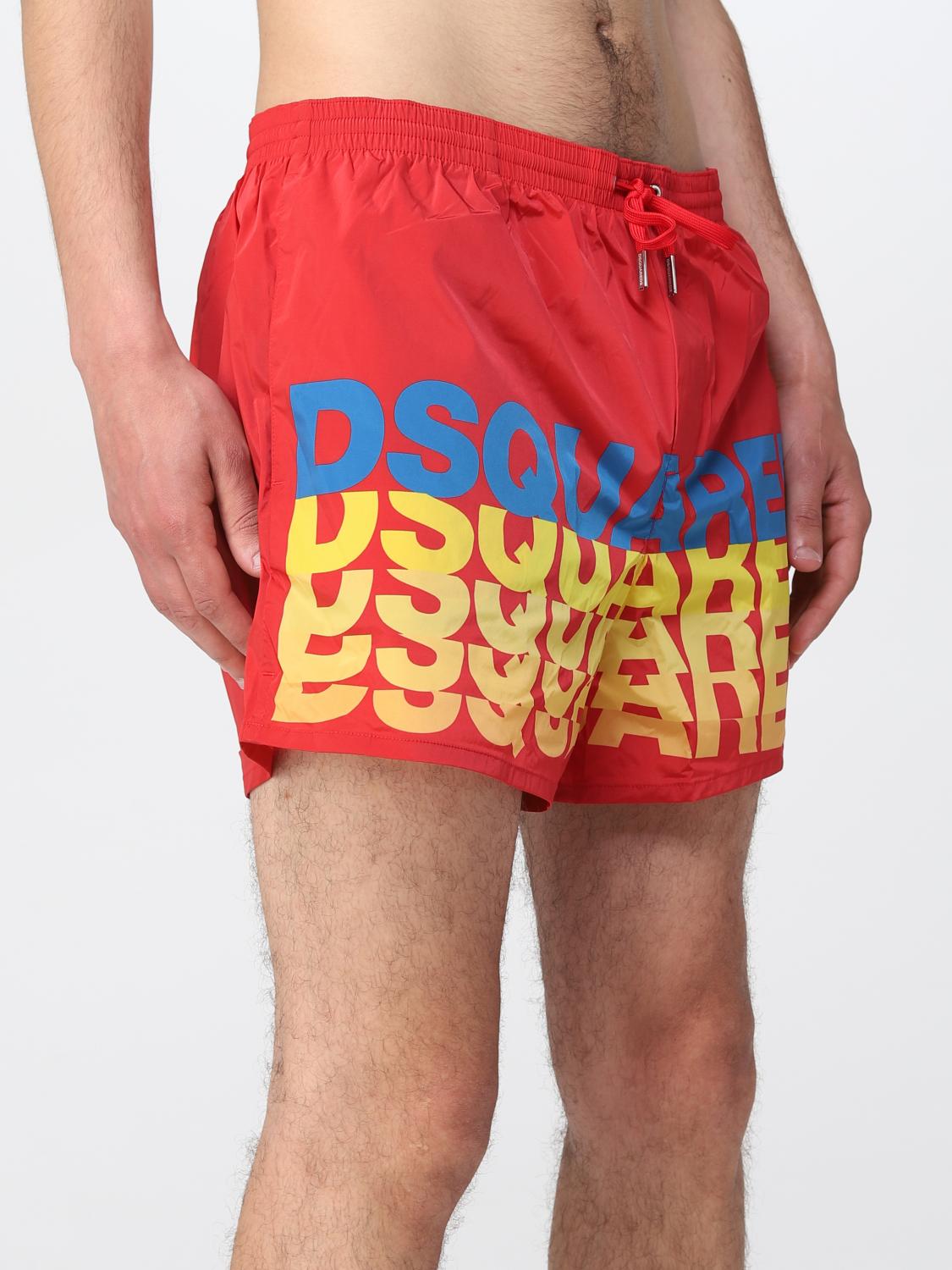 DSQUARED2 COSTUME: Costume a boxer Dsquared2 con logo, Rosso - Img 3
