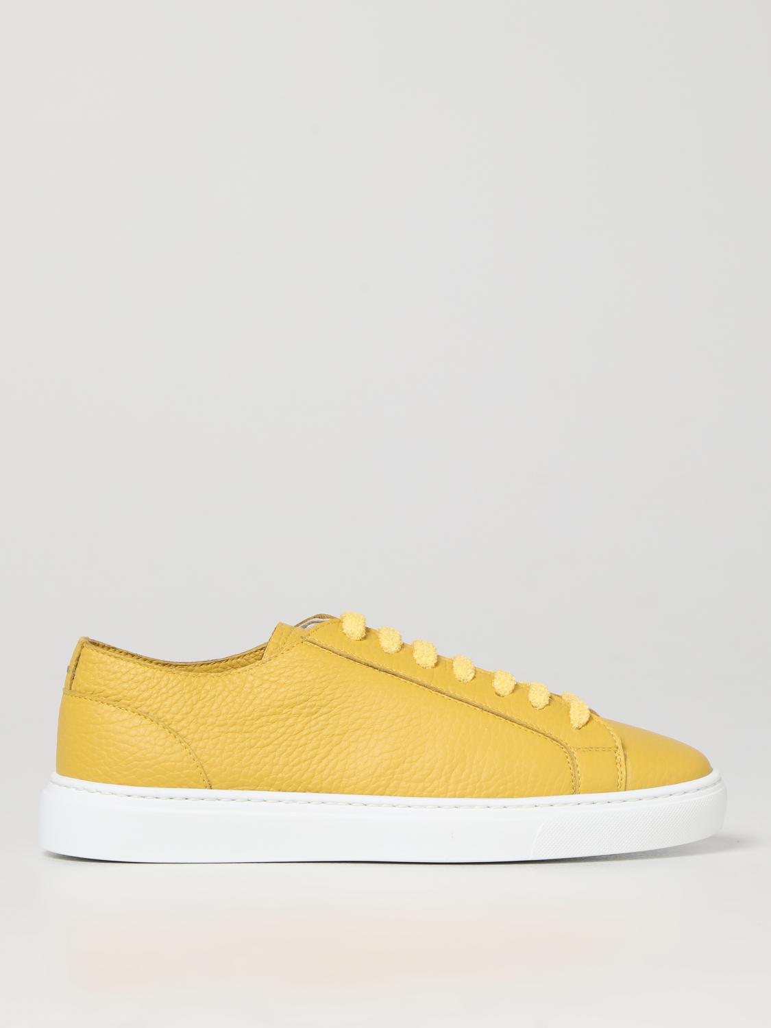 DOUCAL'S SNEAKERS: Sneakers Doucal's in pelle marttellata, Senape - Img 1