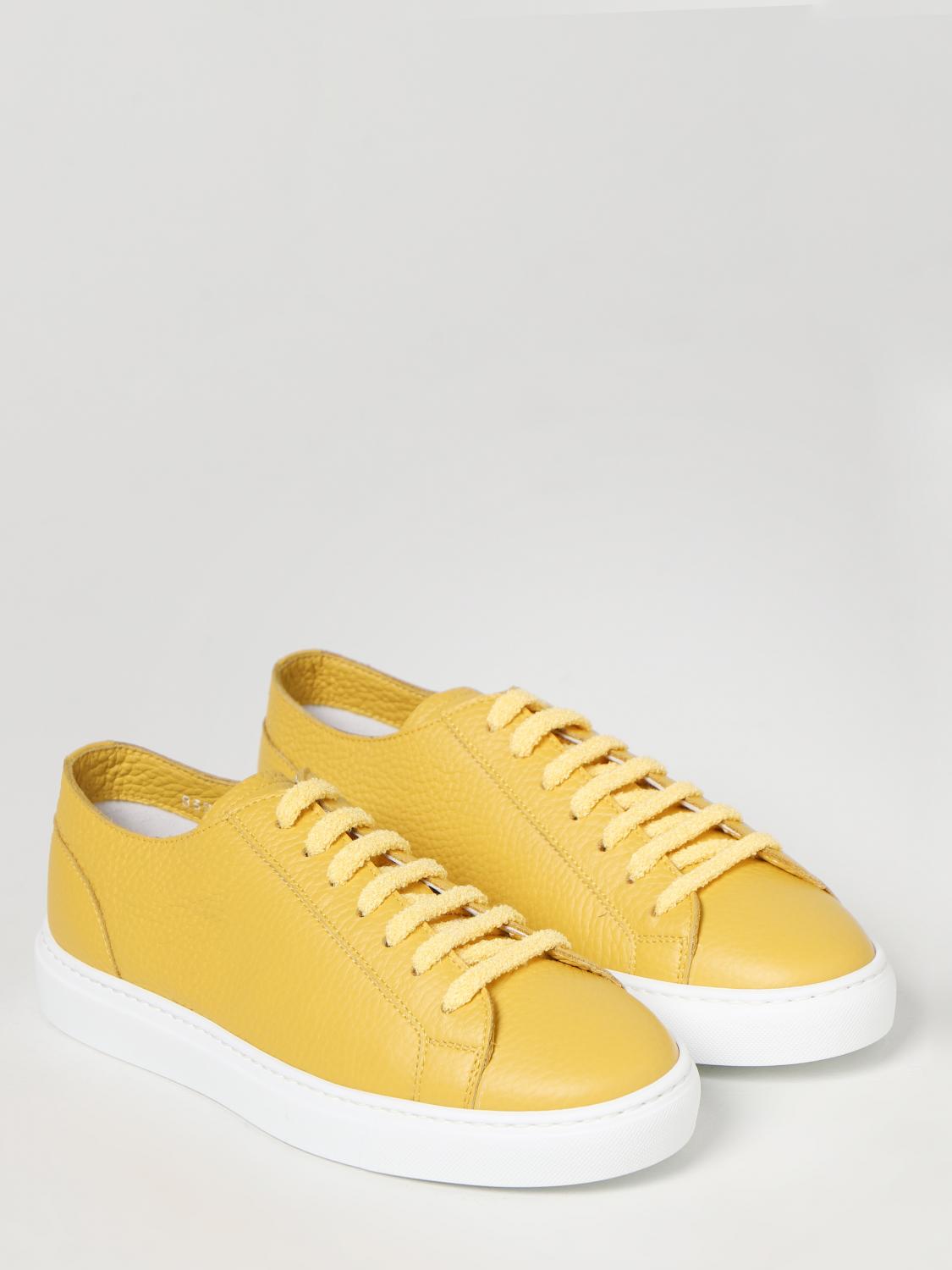 DOUCAL'S SNEAKERS: Sneakers Doucal's in pelle marttellata, Senape - Img 2
