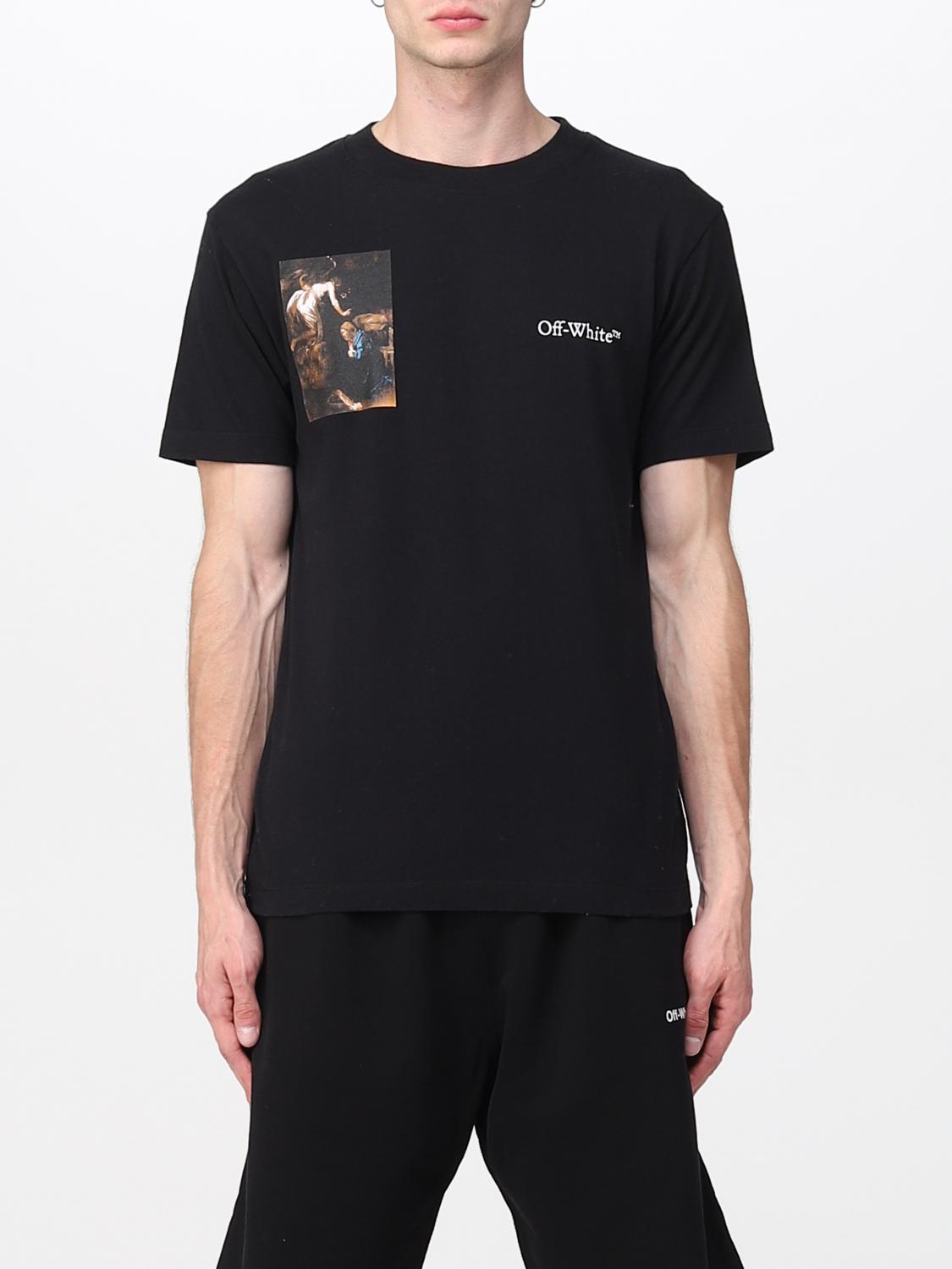 OFF-WHITE: T-shirt with graphic print - Black | Off-White t