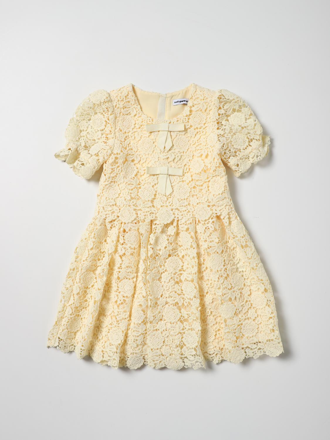 Self-Portrait lace dress - Yellow | RS22722A | GIGLIO.COM