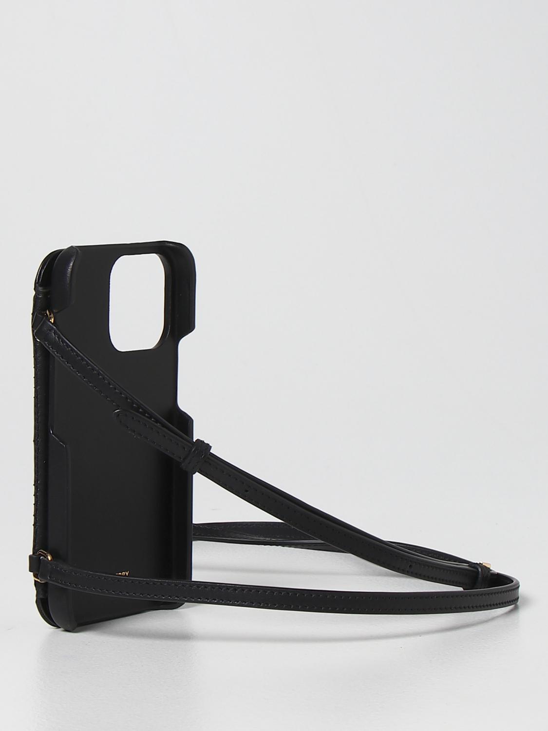 BURBERRY TECH ACCESSORIES: Burberry Lola leather IPhone cover, Black - Img 2