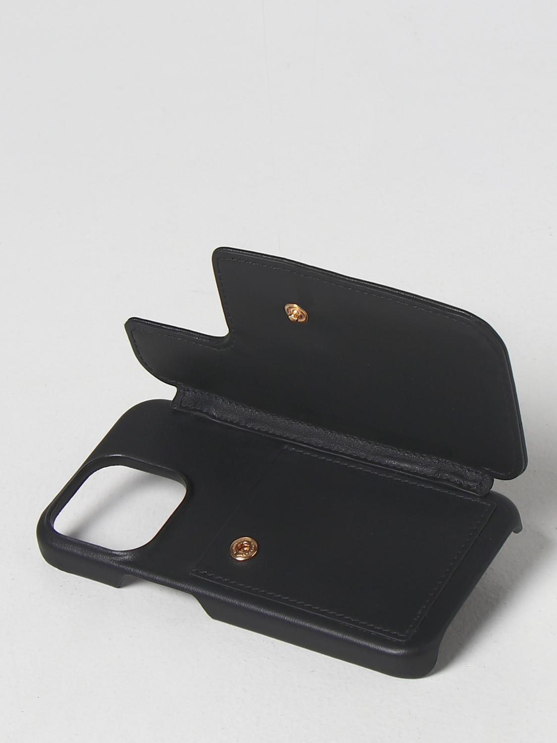 BURBERRY TECH ACCESSORIES: Burberry Lola leather IPhone cover, Black - Img 3