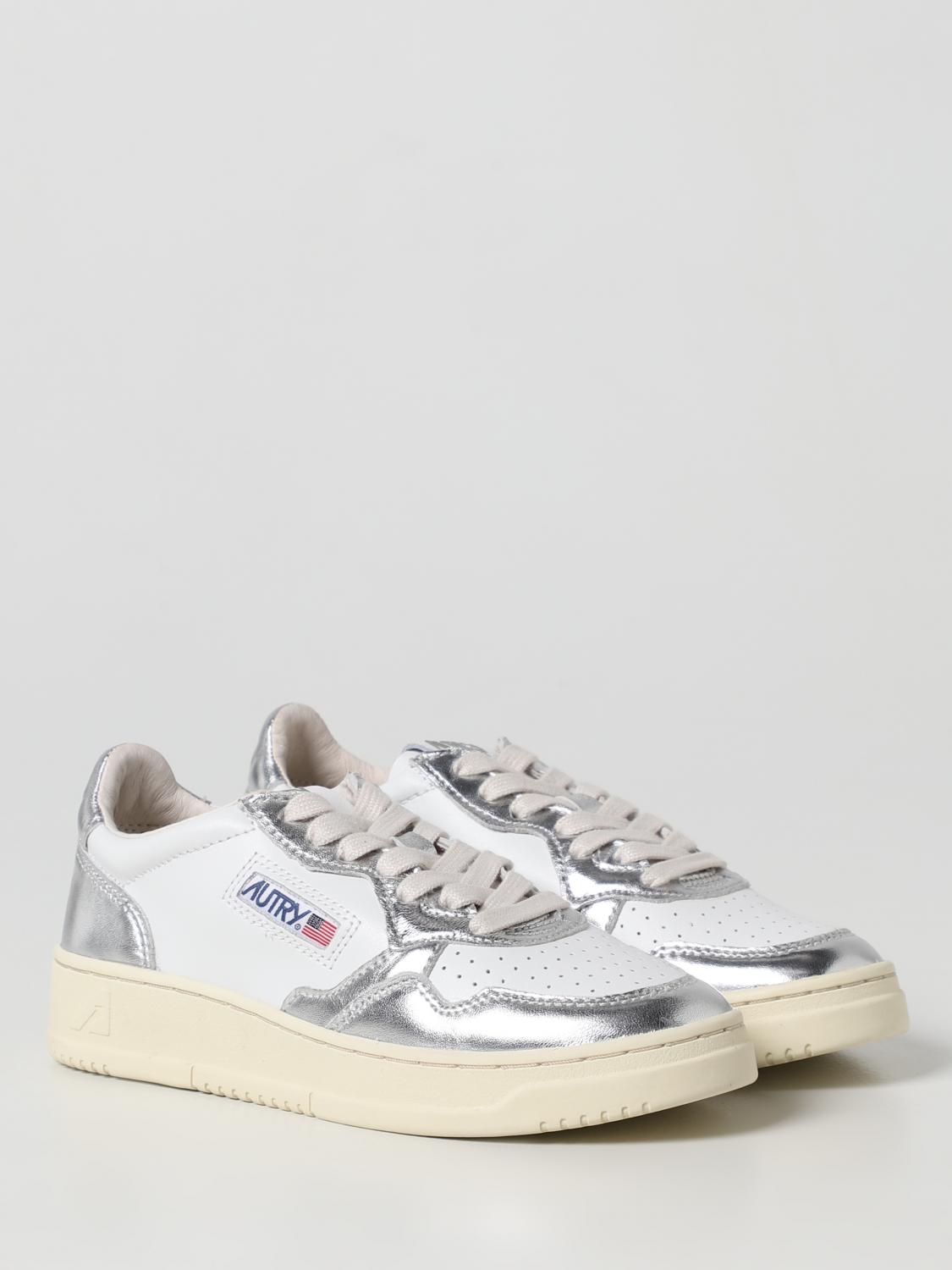 AUTRY SNEAKERS: Sneakers Medalist Autry in pelle, Argento - Img 2