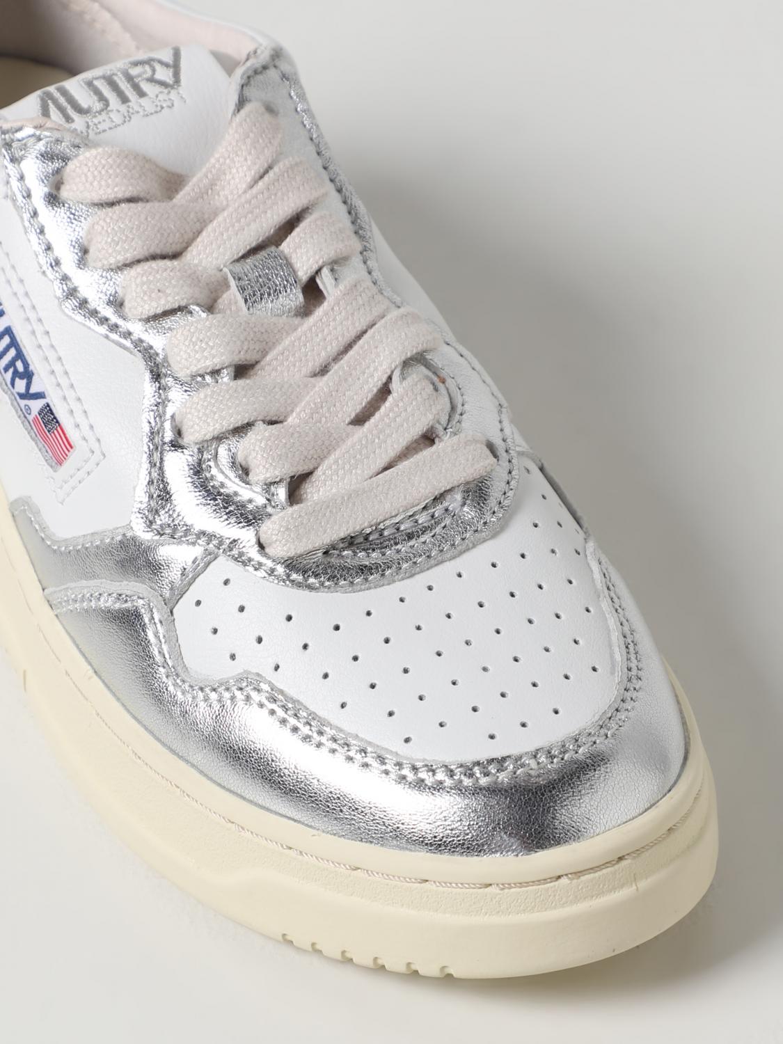 AUTRY SNEAKERS: Sneakers Medalist Autry in pelle, Argento - Img 4