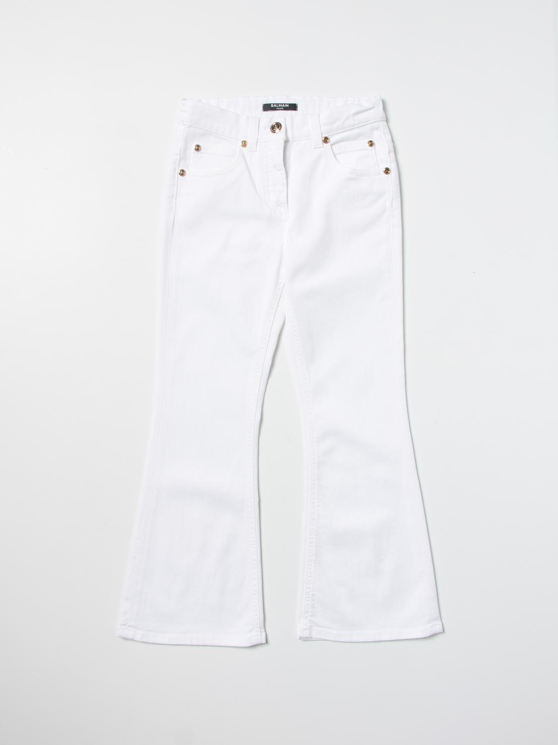 BALMAIN JEANS: Pantalon enfant Balmain, Blanc - Img 1
