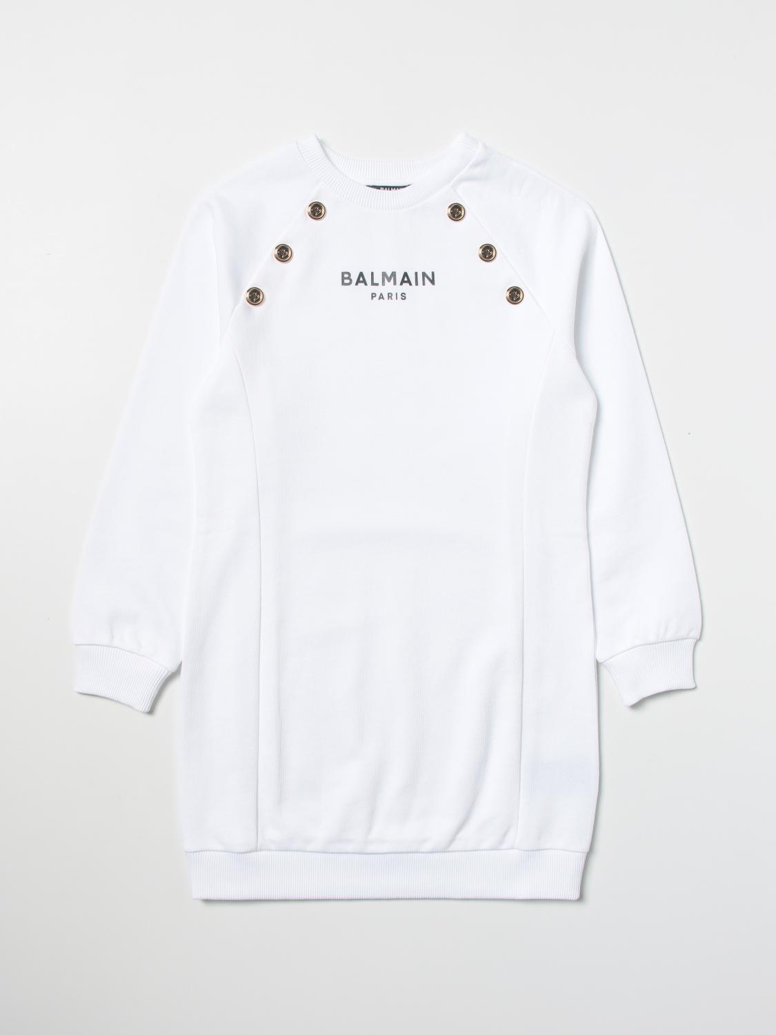 BALMAIN KLEID: Balmain Mädchen Kleid, Weiß - Img 1