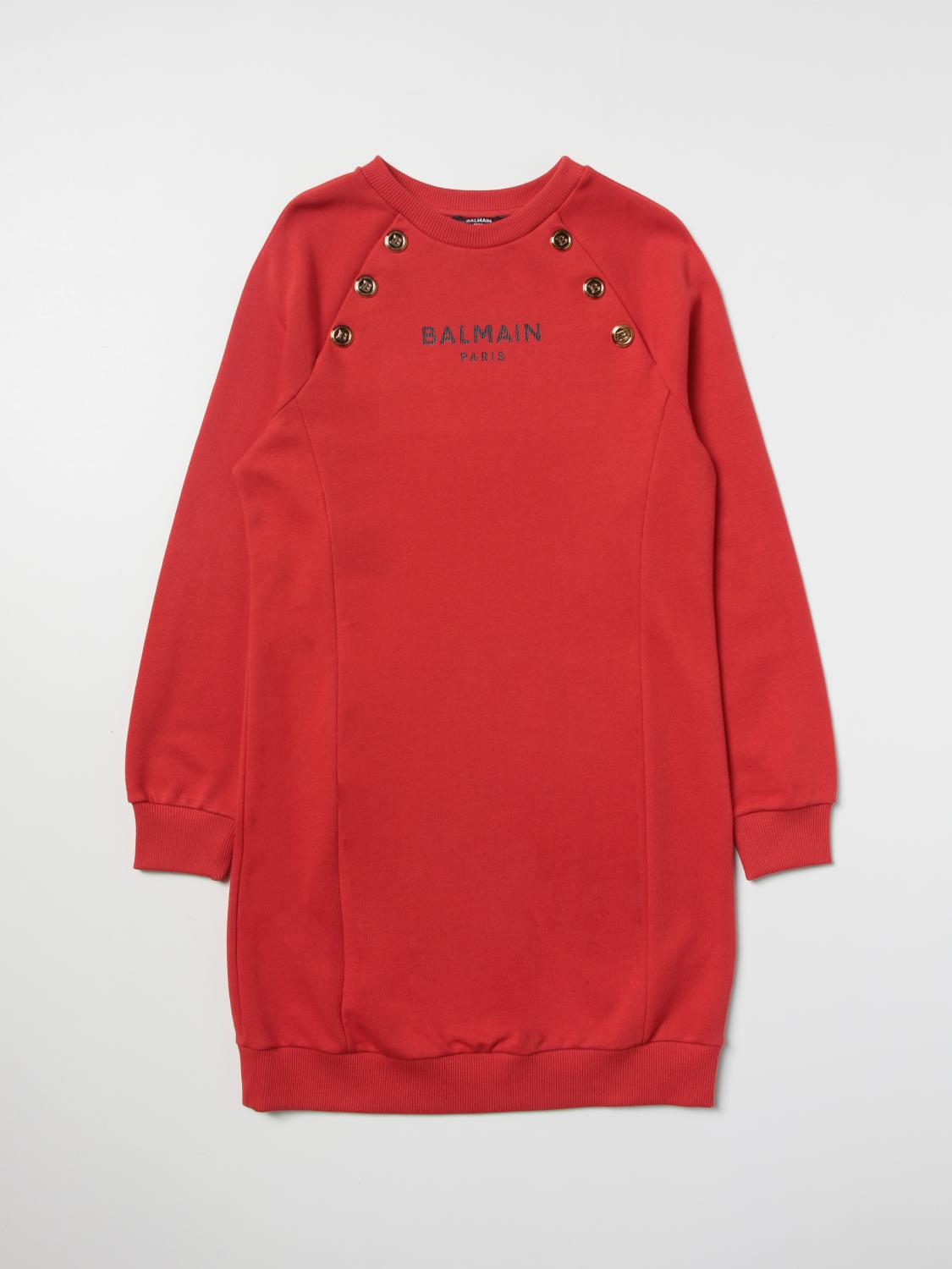 BALMAIN KLEID: Balmain Mädchen Kleid, Rot - Img 1