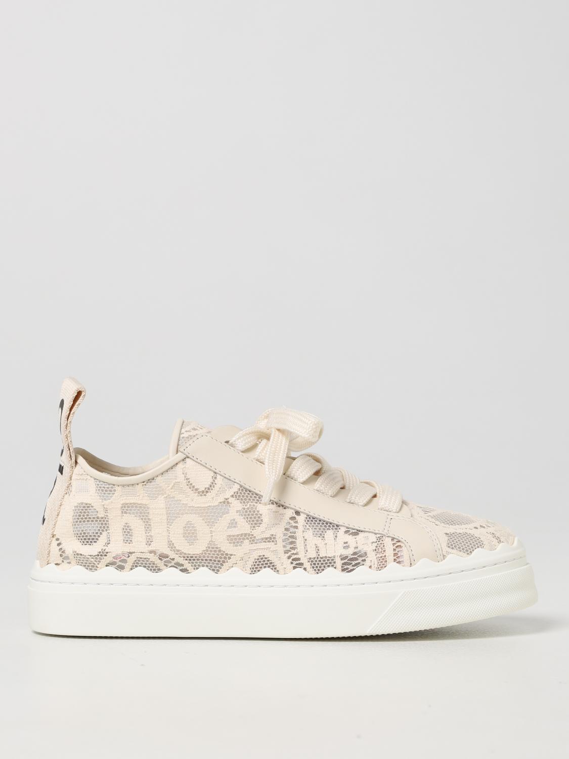 【Chloe】LAUREN SNEAKER◆CHC19U108D2 Chloé Lauren Lace-Up Scalloped Trims Sneakers, Brand Size 36