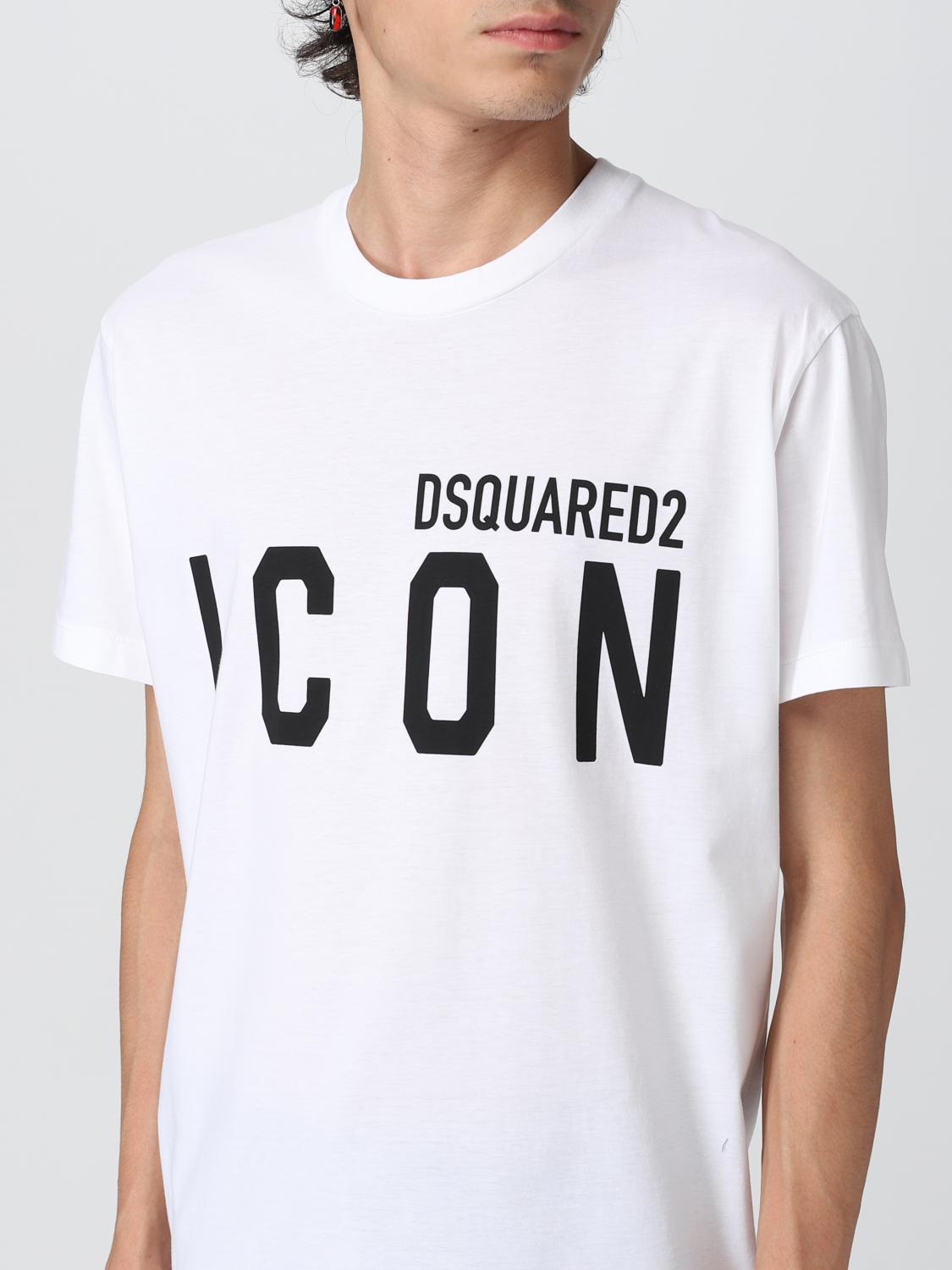 DSQUARED2: Icon T-shirt in cotton - White | Dsquared2 t-shirt