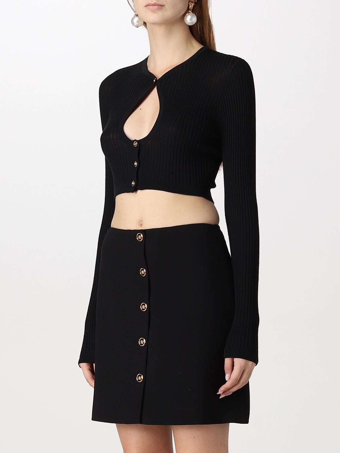 VERSACE CARDIGAN: Sweater women Versace, Black - Img 4