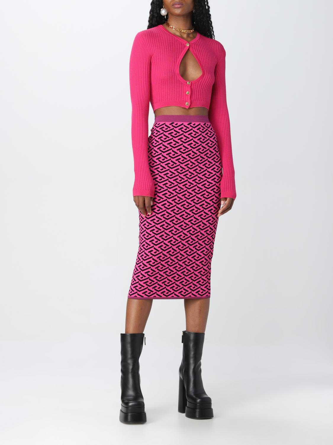 VERSACE CARDIGAN: Pull femme Versace, Fuchsia - Img 2