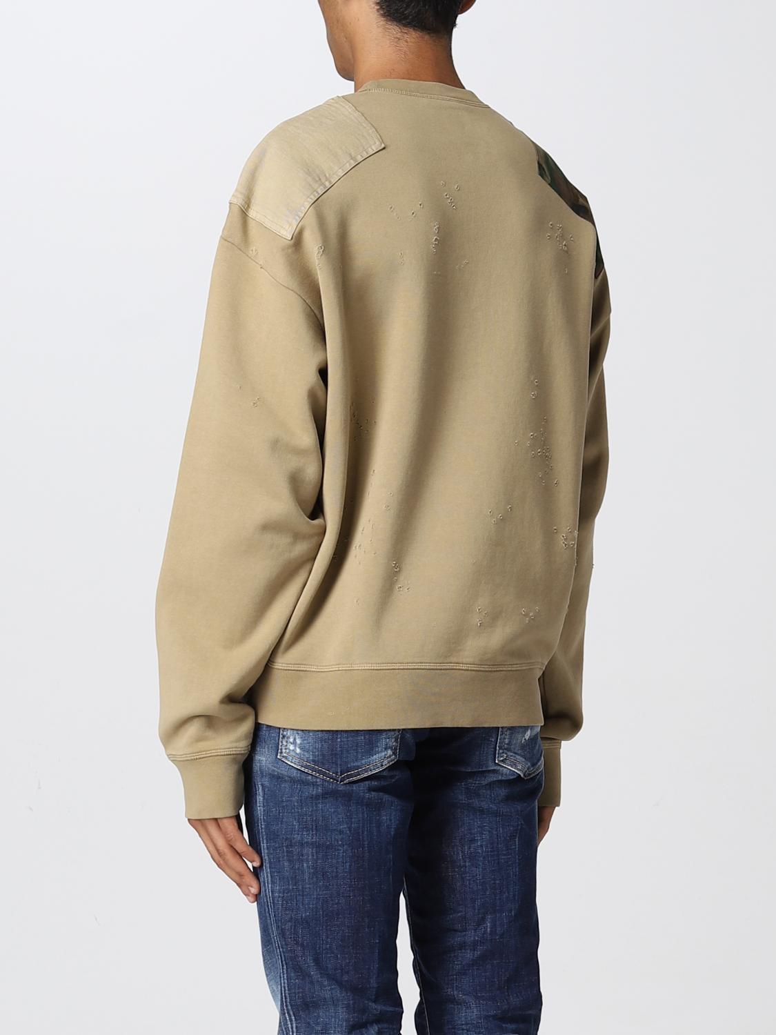 DSQUARED2 FELPA: Felpa D2 Patch Cipro Dsquared2 in cotone, Cammello - Img 2