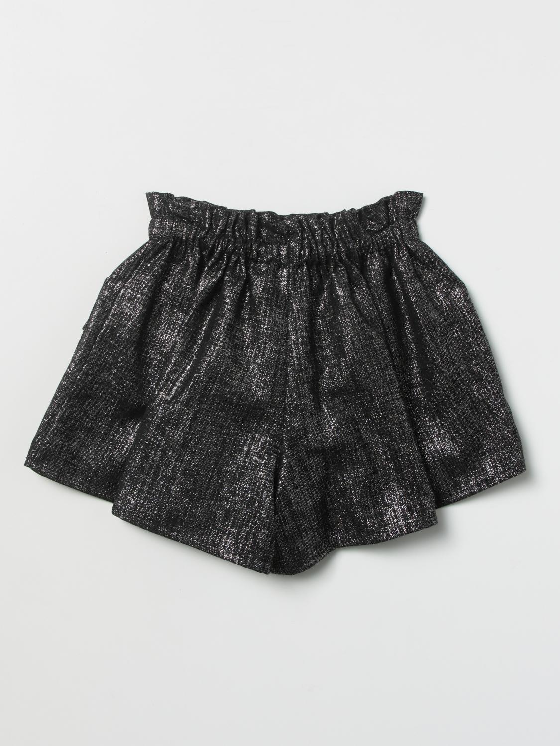 BALMAIN SHORTS: Balmain metal-effect wool blend shorts, Black 1 - Img 2