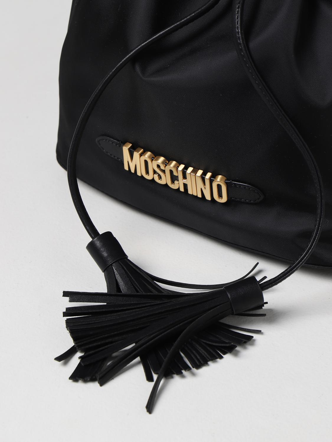 MOSCHINO COUTURE BORSA A TRACOLLA: Borsa Moschino Couture in nylon, Nero - Img 3