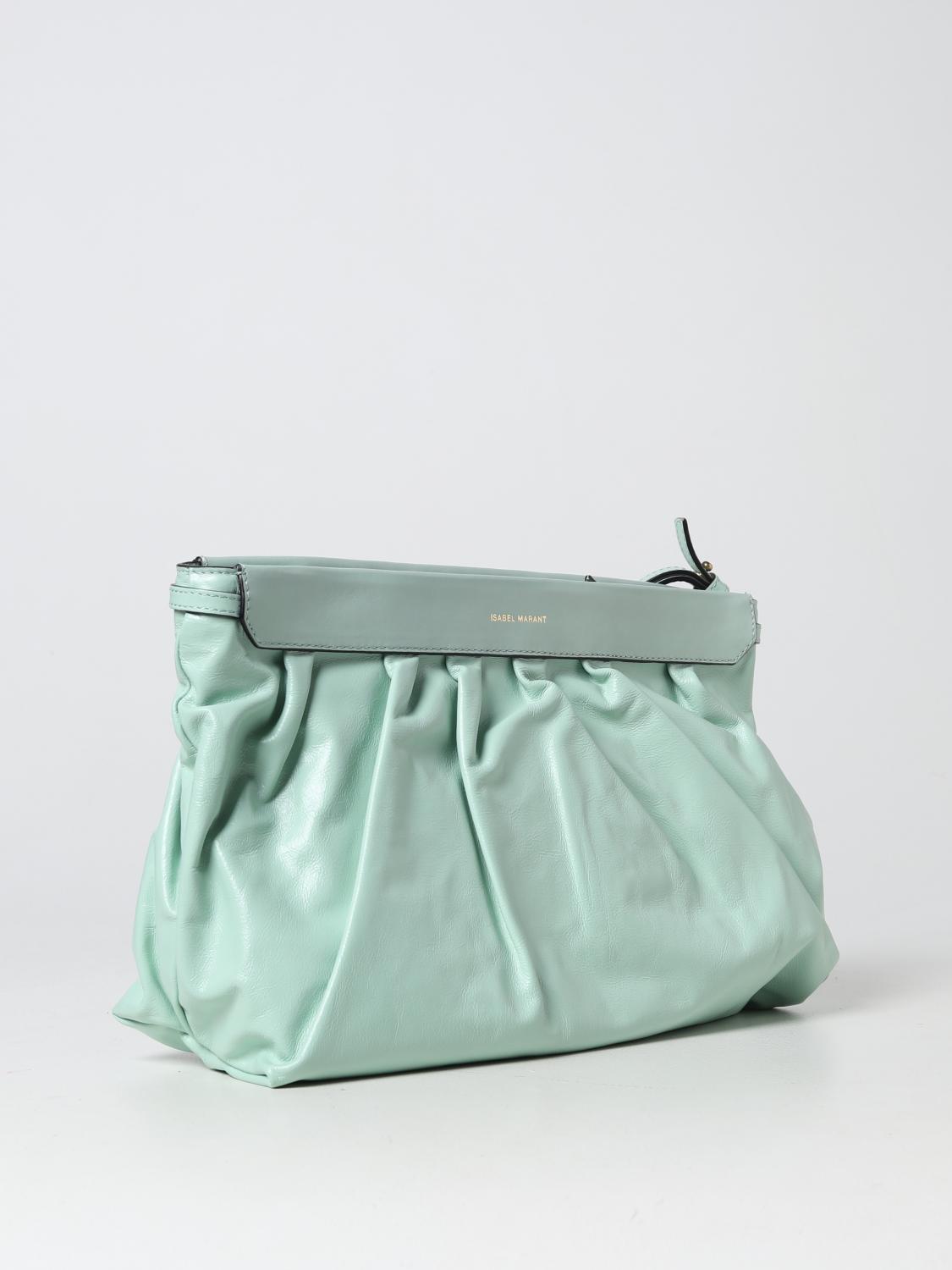 ISABEL MARANT CLUTCH: Pouch Luz Isabel Marant in pelle bottalata, Blue - Img 2