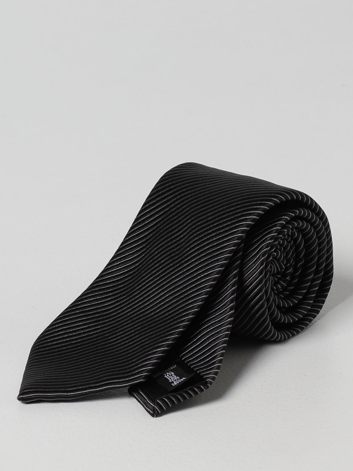 GIORGIO ARMANI TIE: Emporio Armani silk tie, Black - Img 1
