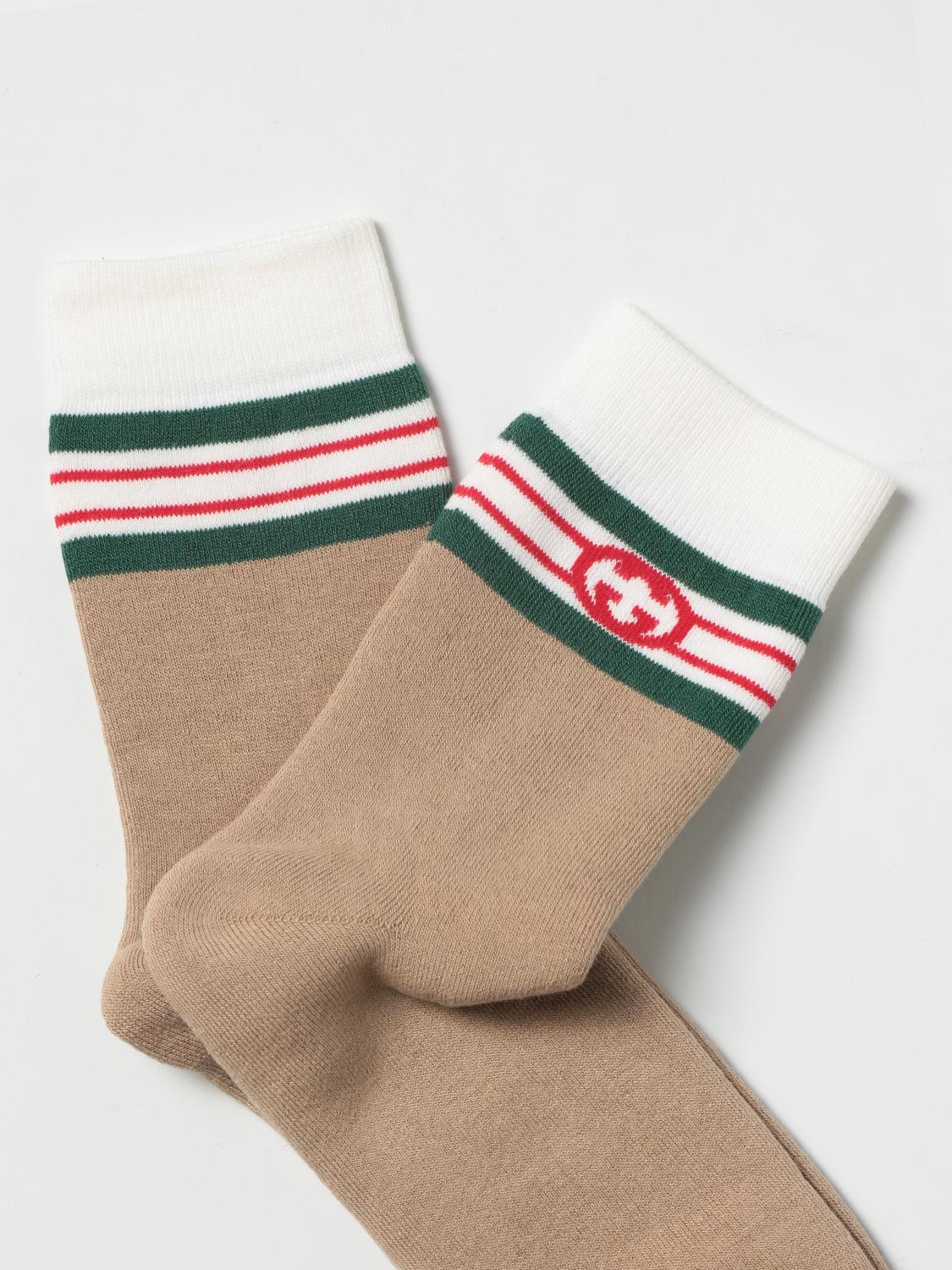 GUCCI CALCETINES: Medias niña niños Gucci, Camello - Img 2