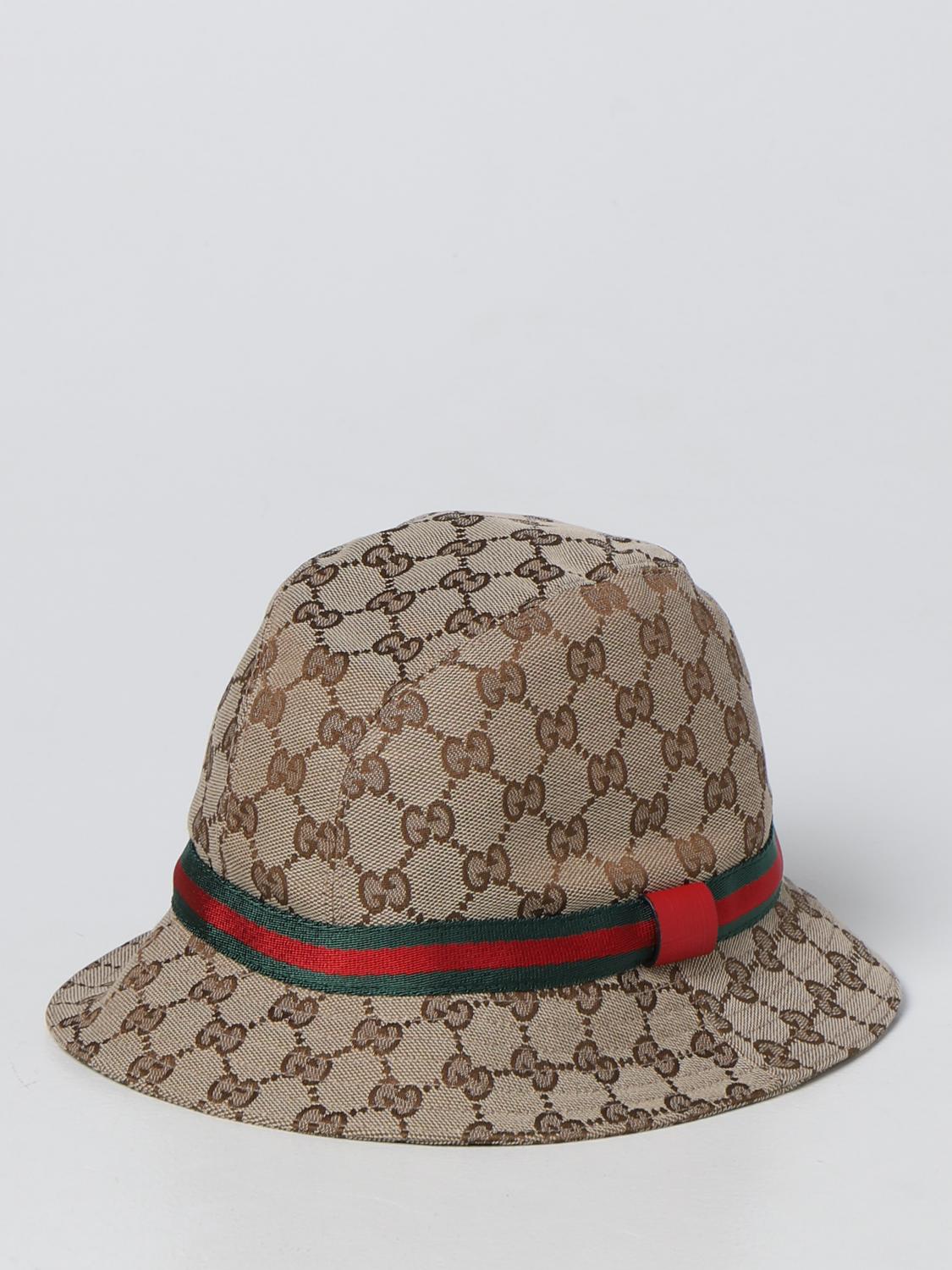 GUCCI GORRO: Gorros niña niños Gucci, Marrón - Img 1