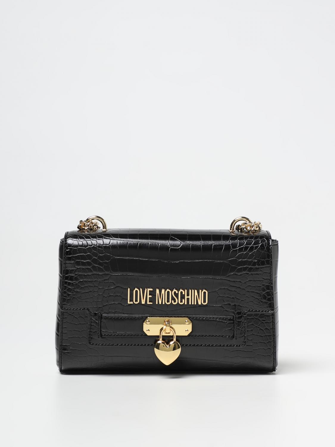 LOVE MOSCHINO: bag in synthetic leather with crocodile print