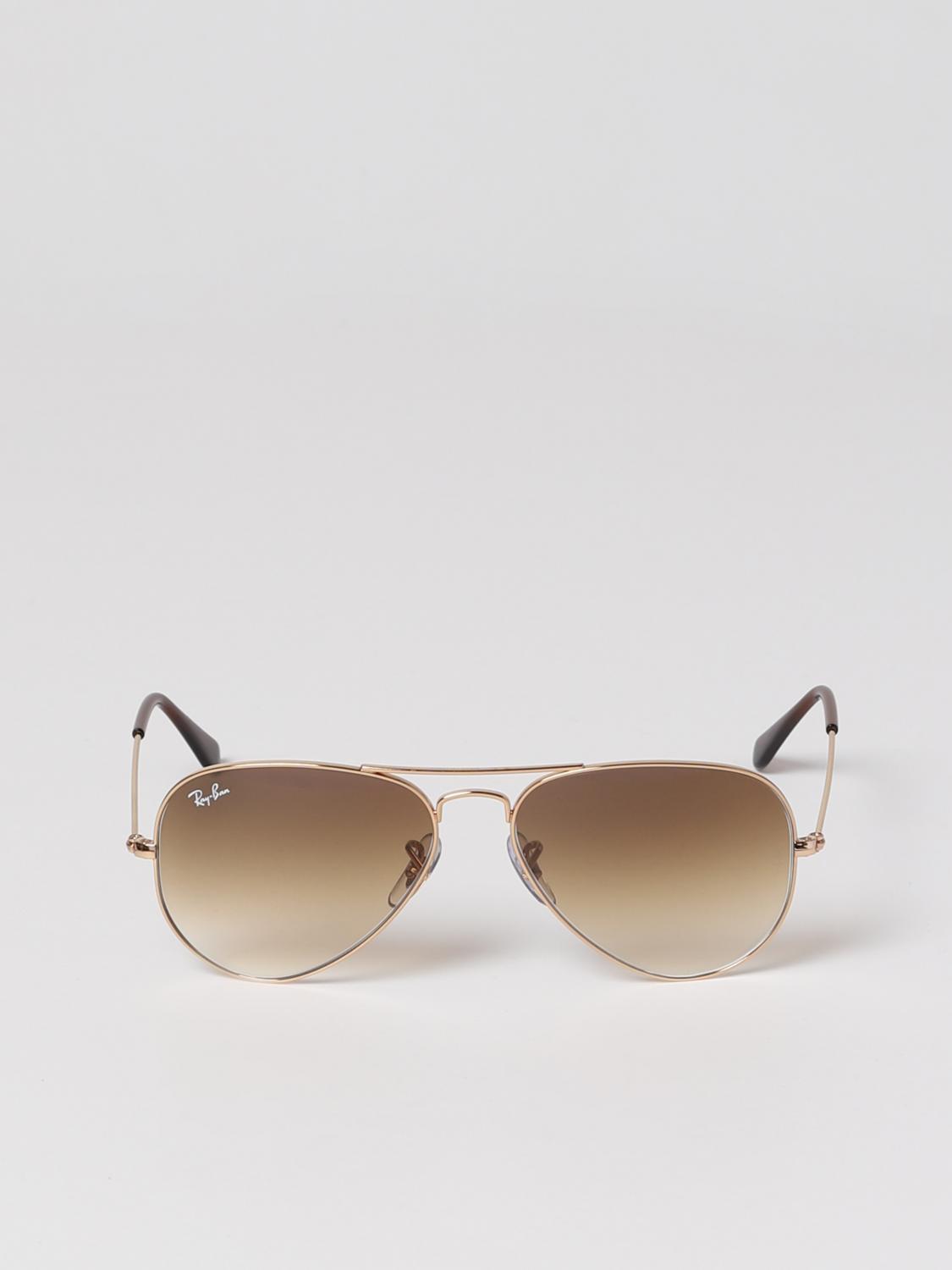 RAY-BAN SUNGLASSES: Aviator Ray-Ban metal sunglasses, Brown - Img 2