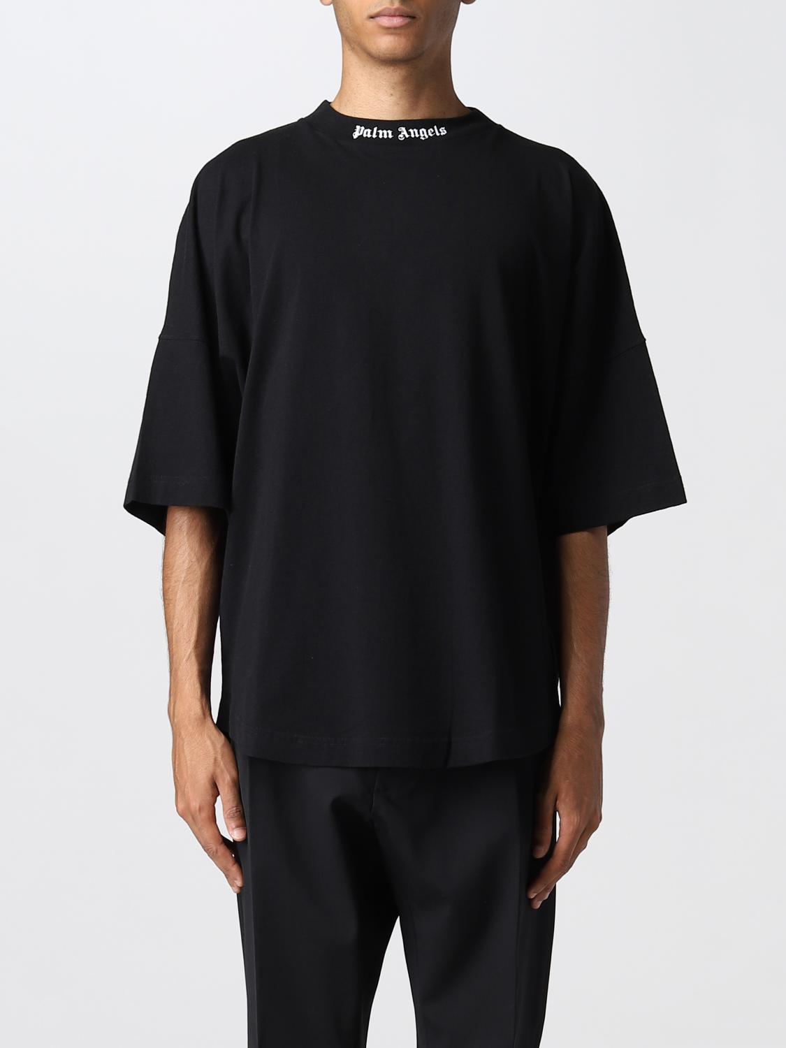 T-shirt Palm Angels - Modèle PMAB001C99JER001 - Noir, 100% Coton - Homme - Neuf Avec étiquette