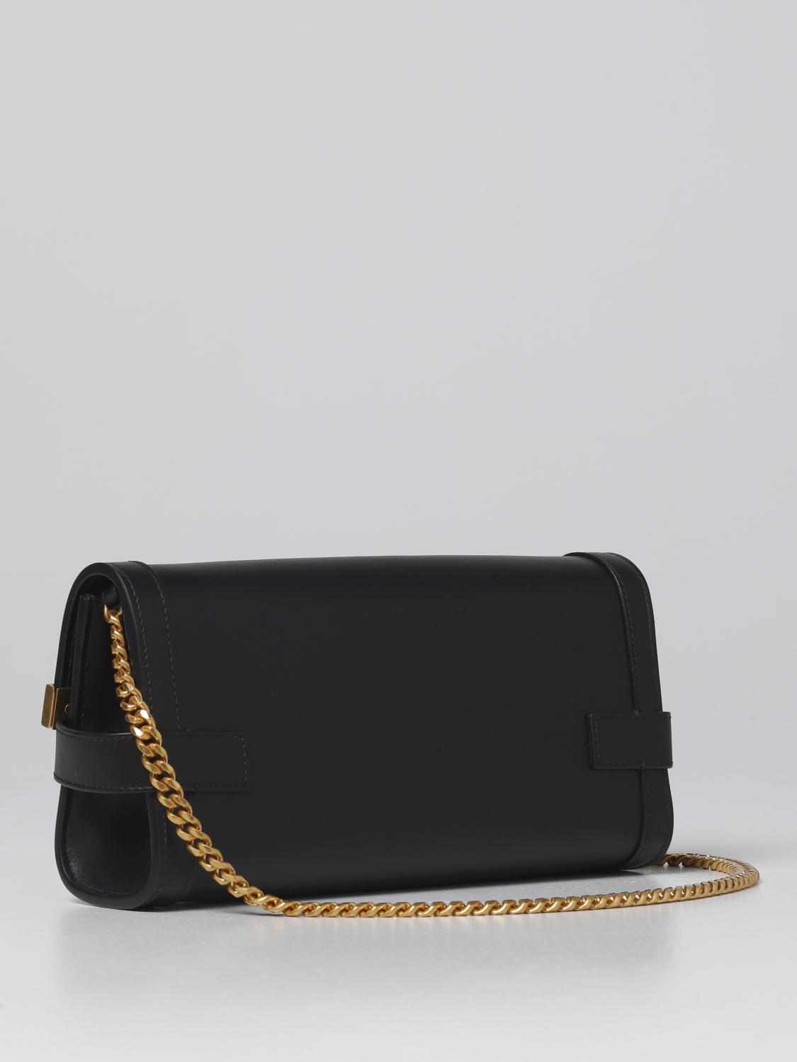 BALMAIN CLUTCH: Balmain B-Buzz smooth leather pouch, Black - Img 2