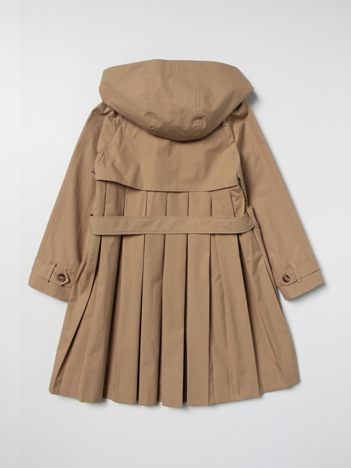 BURBERRY JACKET: Burberry cotton trench coat with hood, Beige - Img 2