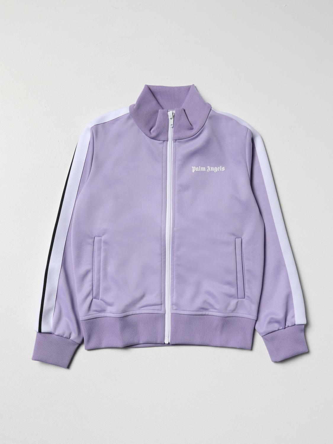 Tuta Felpa Palm Angels Viola Uomo Felpa Giacca Palm Angels Viola