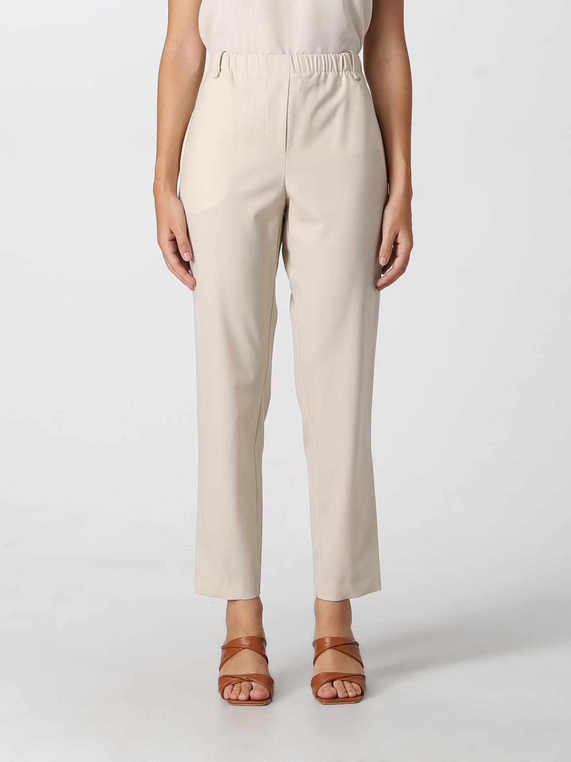 ALYSI: Pants women - Cream | Alysi pants 152123A2008 online