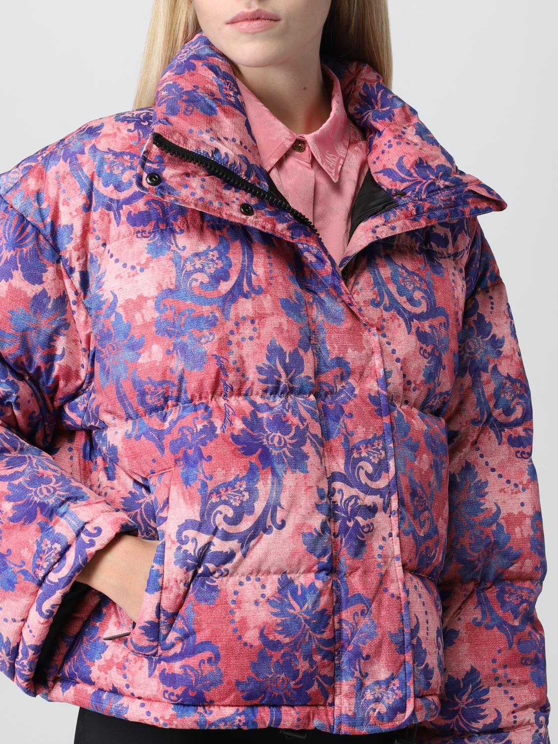 ジャケット VERSACE JEANS COUTURE Woman Jacket Pink 73HAT419CQS37 416 Versace Jeans Couture Outlet: Coat women - Pink | Versace