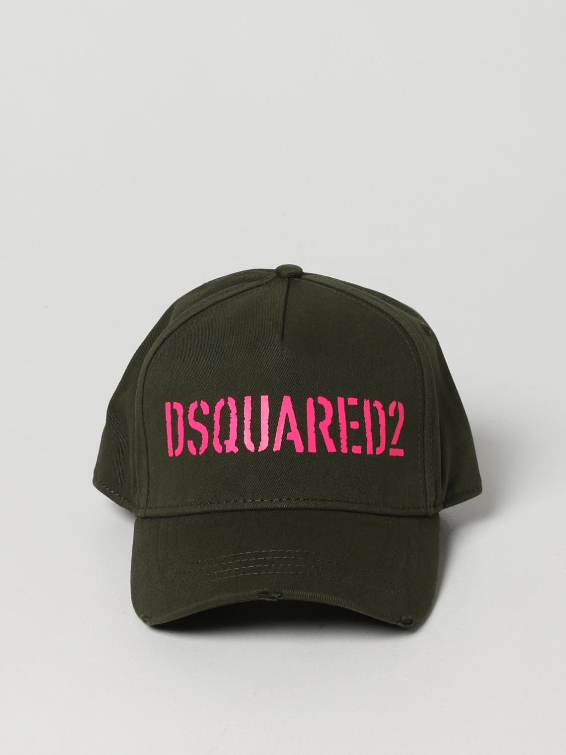 DSQUARED2 CAPPELLO: Cappello da baseball Dsquared2 in cotone, Militare - Img 2