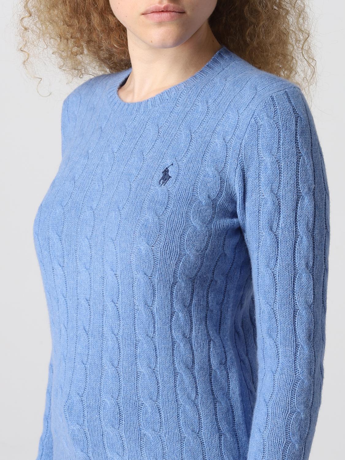 POLO RALPH LAUREN SWEATER: Sweater women Polo Ralph Lauren, Blue - Img 3