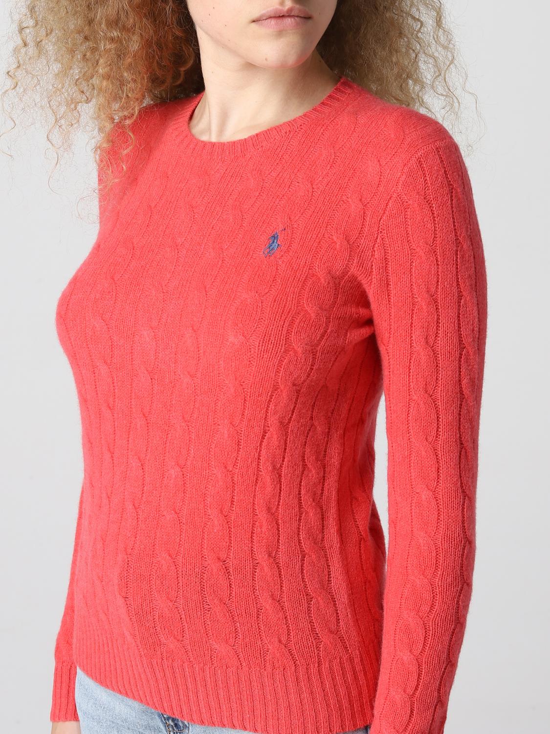 POLO RALPH LAUREN SWEATER: Sweater women Polo Ralph Lauren, Red - Img 3