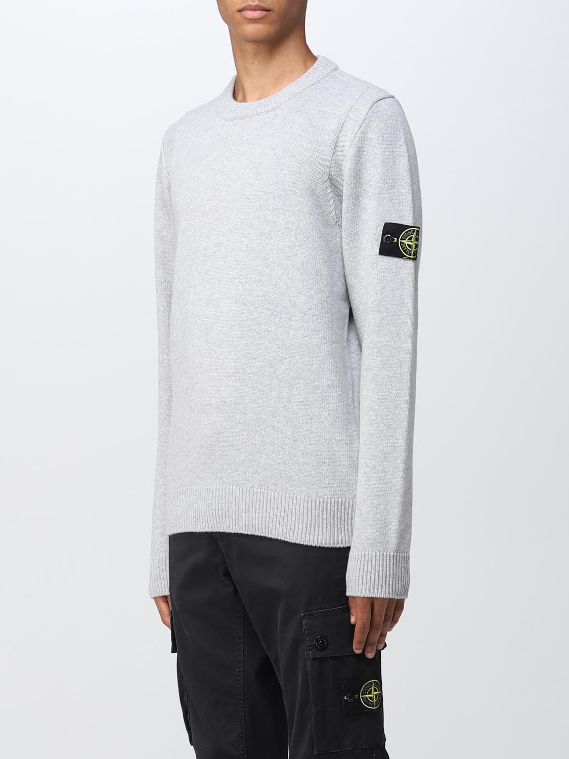 STONE ISLAND: Sweater men Grey Stone Island sweater 508A3