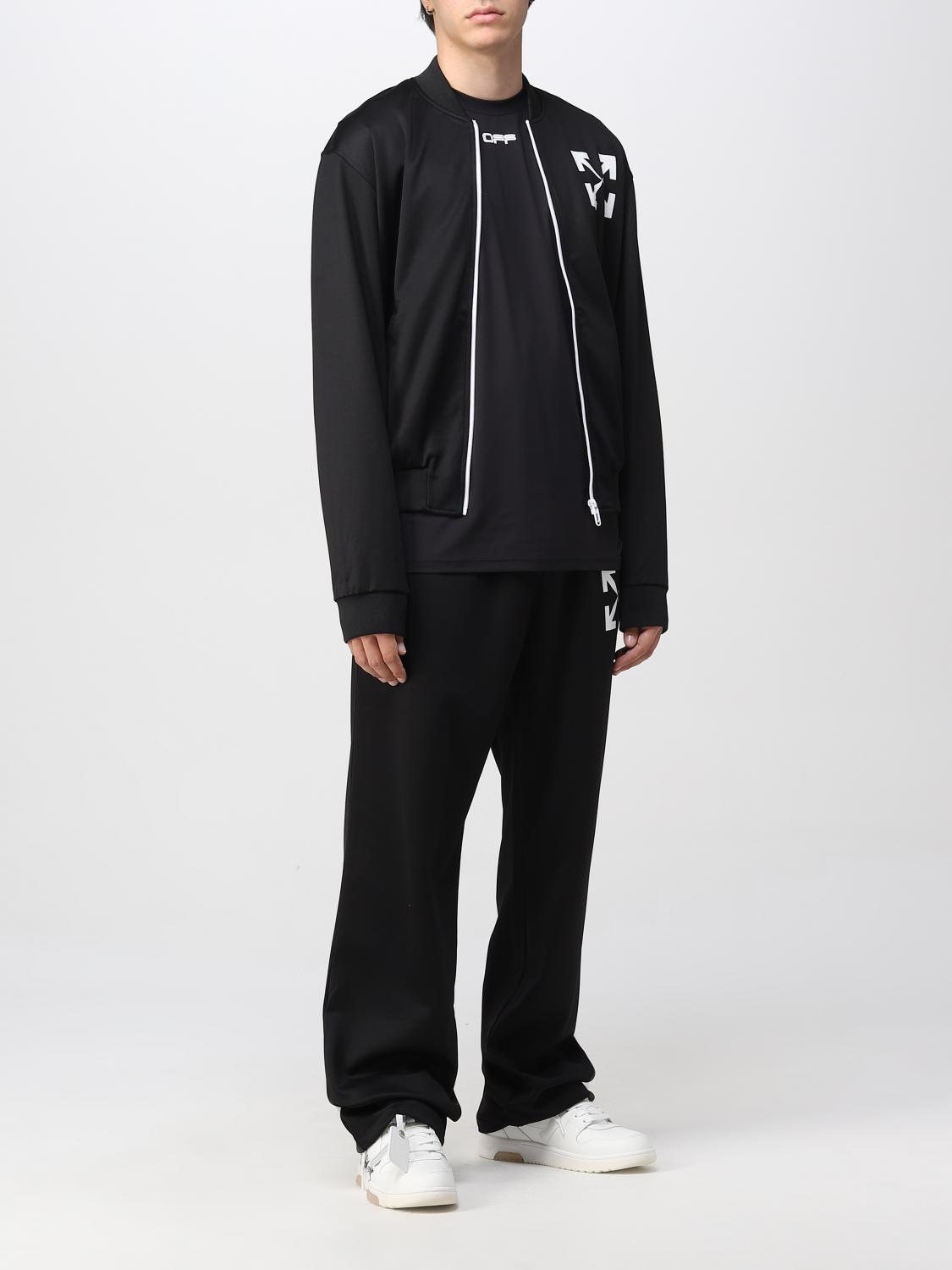 OFF-WHITE: Sweater men - Black | Off-White jacket OMBD037C99FAB002