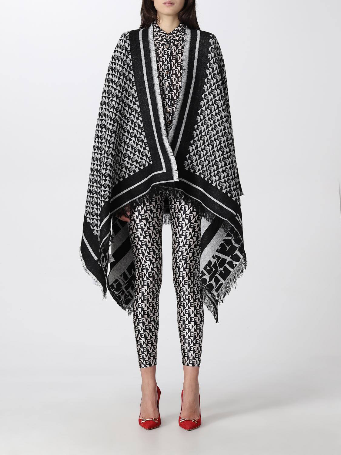ELISABETTA FRANCHI CAPA: Capa mujer Elisabetta Franchi, Negro - Img 1