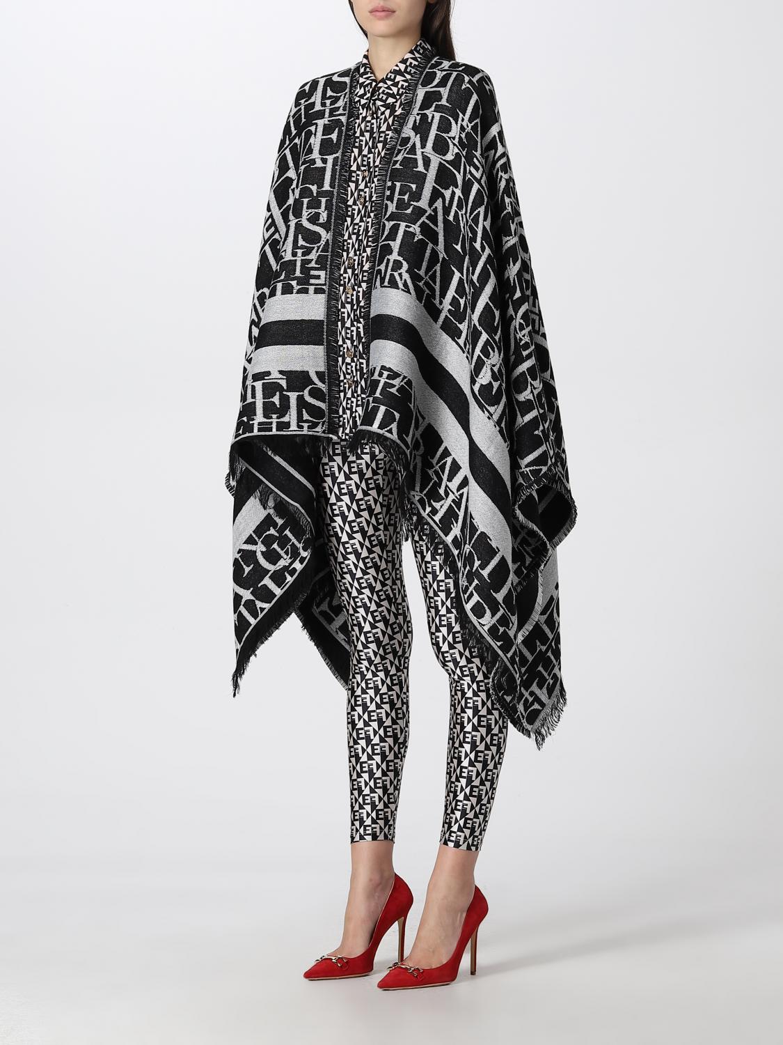 ELISABETTA FRANCHI CAPA: Capa mujer Elisabetta Franchi, Negro - Img 4