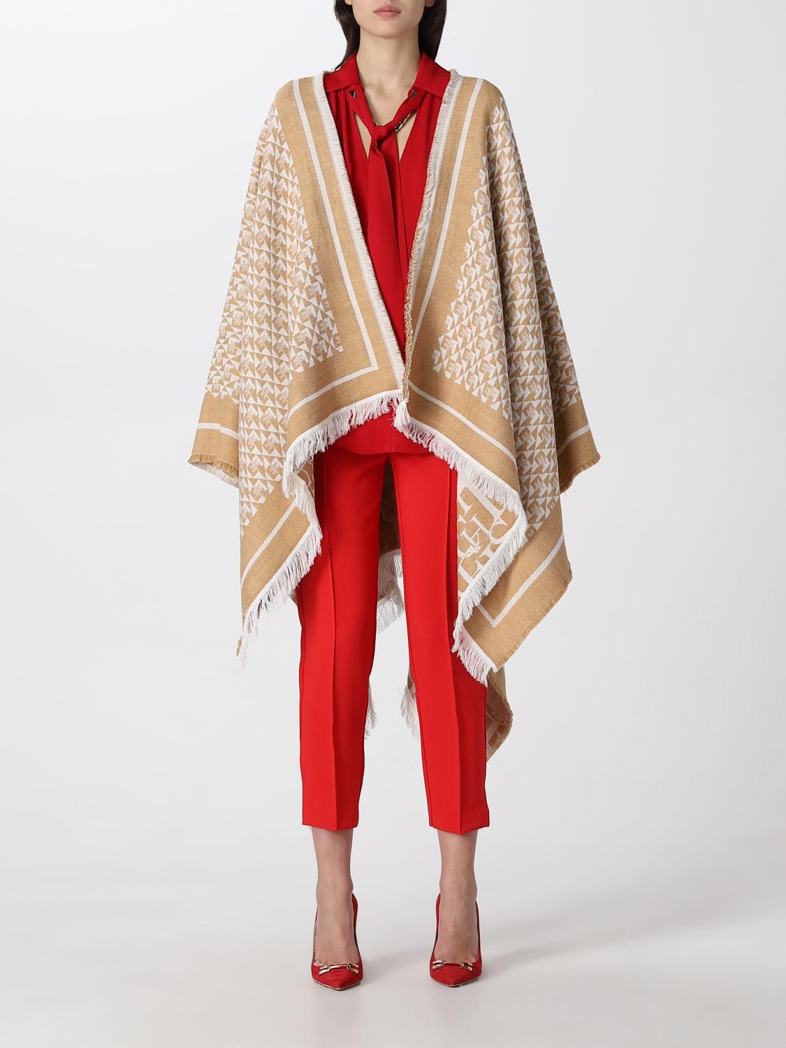 ELISABETTA FRANCHI CAPA: Capa mujer Elisabetta Franchi, Camello - Img 1