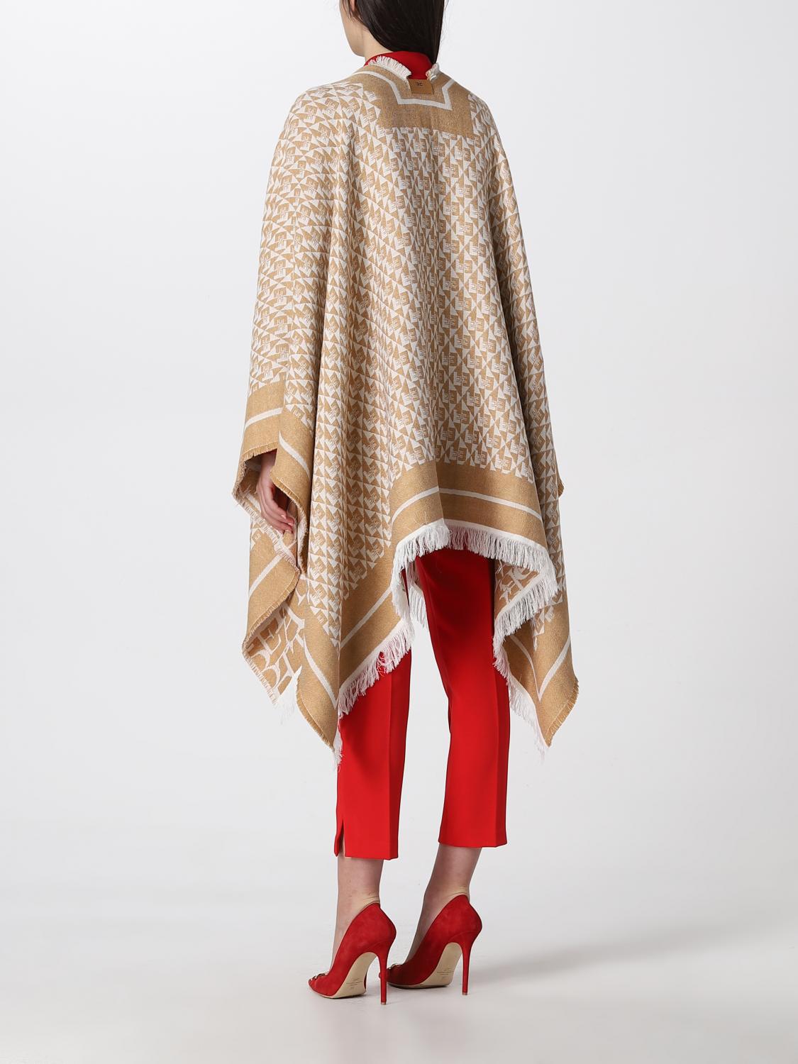 ELISABETTA FRANCHI CAPA: Capa mujer Elisabetta Franchi, Camello - Img 2