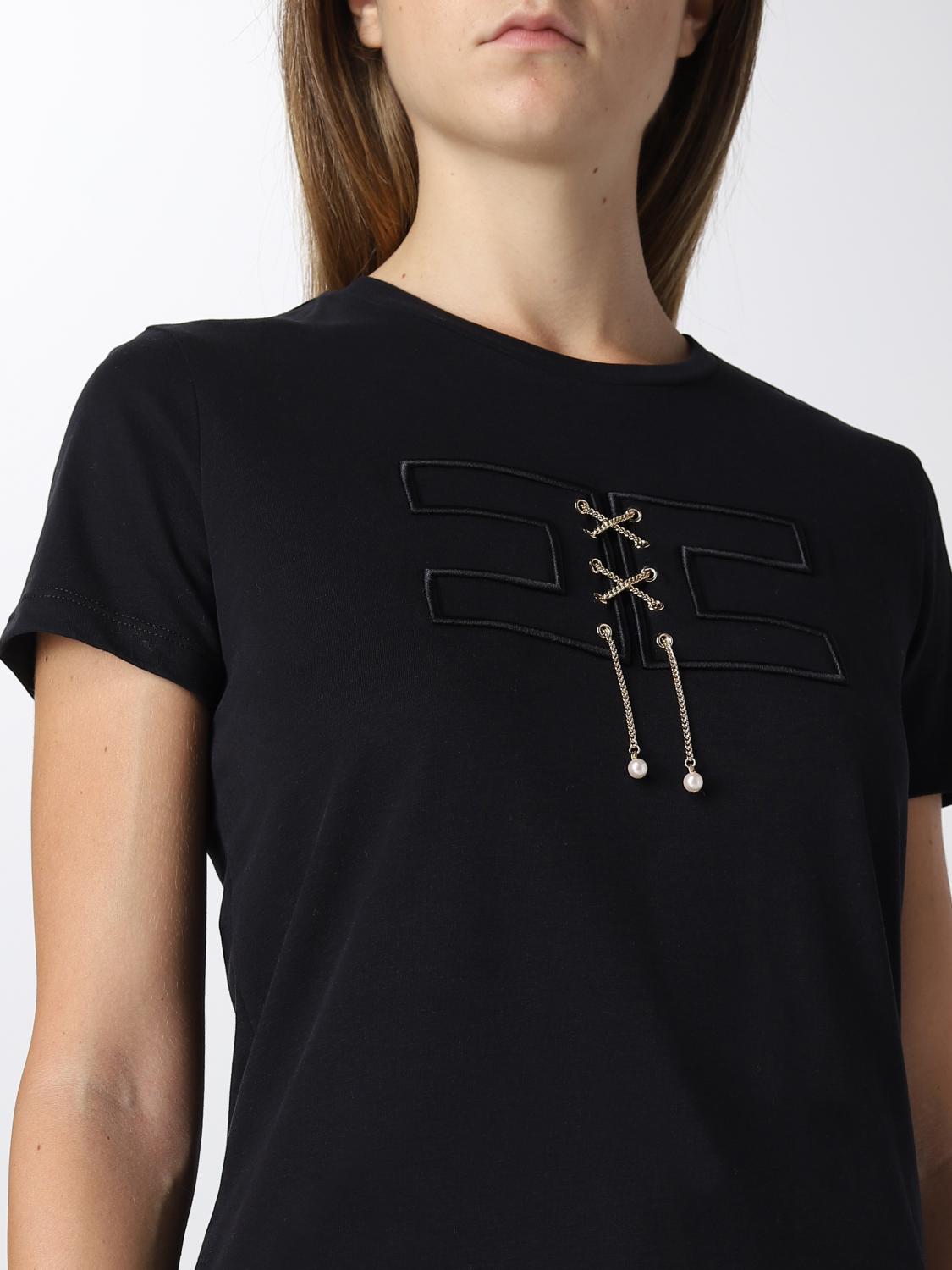 ELISABETTA FRANCHI CAMISETA: Jersey mujer Elisabetta Franchi, Negro - Img 3