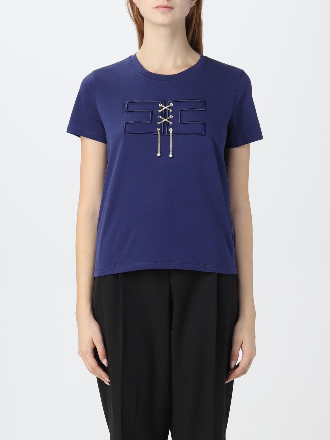 ELISABETTA FRANCHI CAMISETA: Jersey mujer Elisabetta Franchi, Azul Oscuro - Img 1