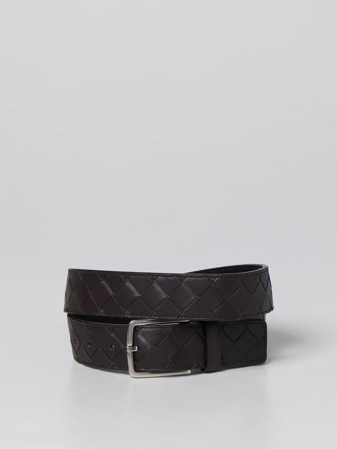 BOTTEGA VENETA BELT: Bottega Veneta woven leather belt, Brown - Img 1