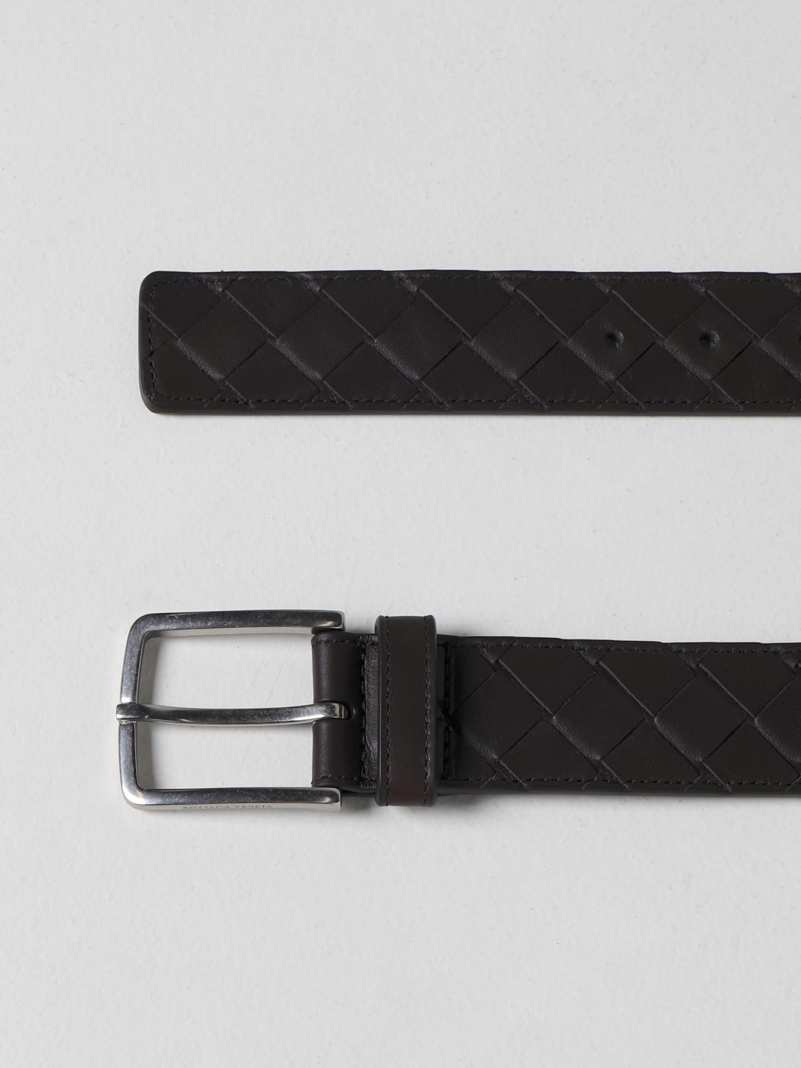 BOTTEGA VENETA BELT: Bottega Veneta woven leather belt, Brown - Img 2